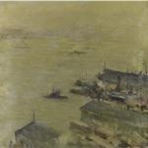 New York Harbor by Edmund William Greacen