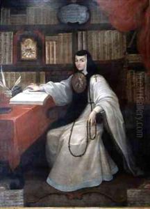 Portrait of Sor Juana Ines de la Cruz by Miguel Cabrera
