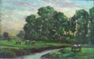 Cattle By The River by William Greaves