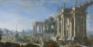Caprice Architecturale Avec Le Triomphe De Flore by Gennaro Greco