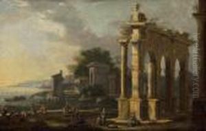 Paesaggio Con Figure E Architetture