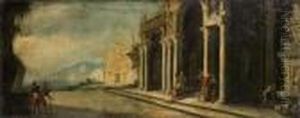 Capriccio Architettonico Con Il Ritorno Del Figliol Prodigo by Gennaro Greco