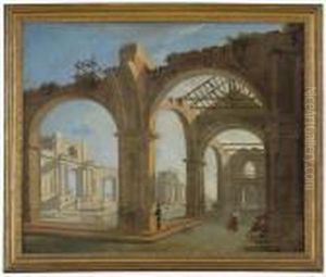 Veduta Fantastica Di Architettura Con Figure by Gennaro Greco