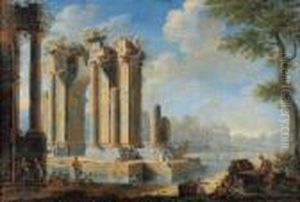 ?baigneurs Parmi Des Ruines Antiques"
