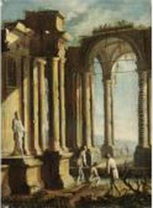 Capriccio Architettonico Con Figure