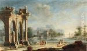 Architectural Capricci With Travellers Architectural Capricci With Travellers