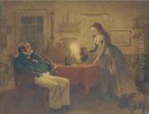 Captain Cuttle And Florence Dombey by Charles Green