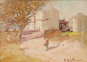 Village Scene by Charles Edwin Lewis Green