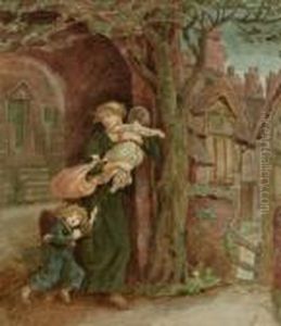 Woman Fleeing With Child by Kate Greenaway