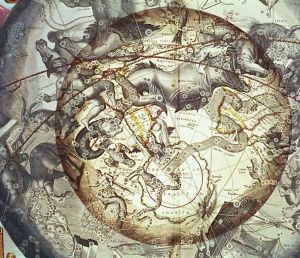 Astrological map from 'The Celestial Atlas, or the Harmony of the Universe' by Andreas Cellarius