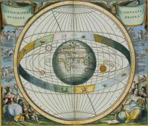 Map Showing Tycho Brahe's System of Planetary Orbits Around the Earth, from 'The Celestial Atlas, or The Harmony of the Universe'