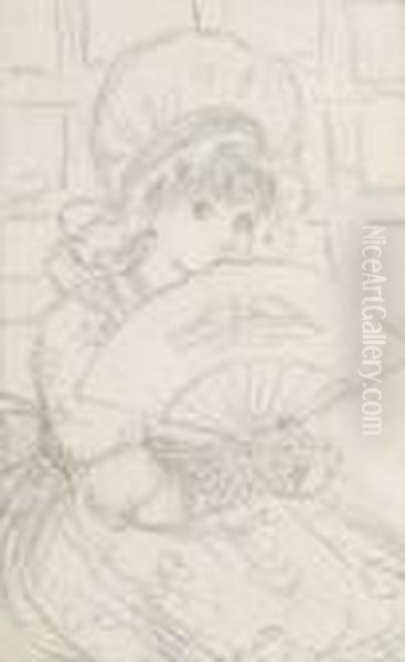Girl With Fan - view 1