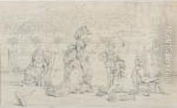 Pencil Drawing Captioned ````````a Fancy Sketch'' - view 1