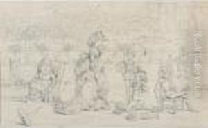 Pencil Drawing Captioned ````````a Fancy Sketch'' by Kate Greenaway