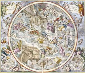 Map of the Christian Constellations as Depicted by Julius Schiller, from 'The Celestial Atlas, or The Harmony of the Universe' by Andreas Cellarius