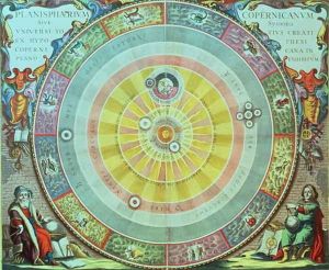 The Copernican System,'Planisphaerium Copernicanum', c.1543, devised by Nicolaus Copernicus (1473-1543) from 'The Celestial Atlas, or the Harmony of the Universe'