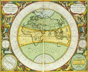 Ancient Hemispheres of the World, plate 94 from 'The Celestial Atlas, or the Harmony of the Universe' by Andreas Cellarius