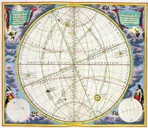 Map Charting the Movement of the Earth and Planets, from 'The Celestial Atlas, or The Harmony of the Universe' by Andreas Cellarius