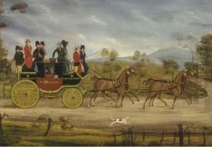 The Aberdeen To Edinburgh Coach by Thomas Garland Greene