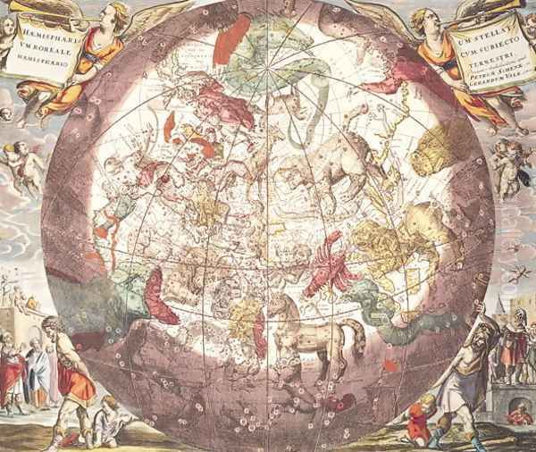 Northern (Boreal) Hemisphere, from 'Atlas Coelestis' - view 1