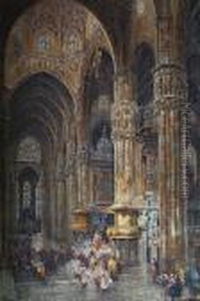 A Continental Cathedral Interior Withprocession - view 1