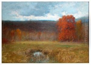 Fall Landscape With Birch Trees by Joseph H. Greenwood