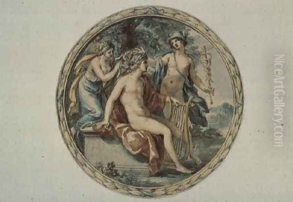 Apollo with his Lyre, Mercury and a Muse - view 1