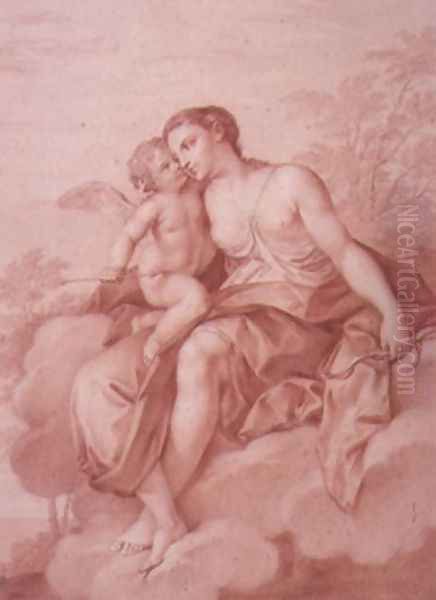 Venus Reclining on a Cloud, Embracing Cupid - view 1