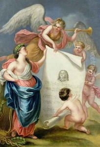 Allegorical study for a memorial print of Handel by Giovanni Batista Cipriani