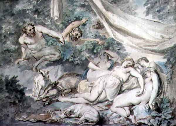 Nymphs Surprised by Satyrs - view 1