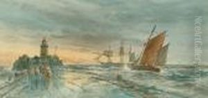 A Stormy Sunset by George Gregory