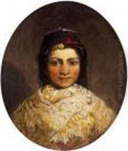 Portrait Of A Girl by Imre Greguss
