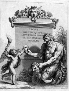 Ticket for a Masked Ball at the Opera House on the 26th April, 1770 by Giovanni Batista Cipriani