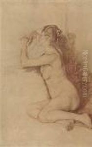 Weiblicher Akt Mit Gefalteten Handen. 1893 by Otto Greiner