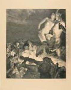 Der Teufel Zeigt Das Weib Dem Volke. by Otto Greiner