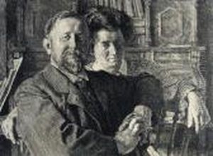 Double Portrait Of Husband And Wife Double Portrait Of Husband And Wife
