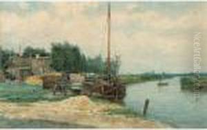 Moored Boats On The Eem, Baarn