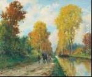 (19th/20th Century), French Glorious September, Canal Du Loing (19th/20th Century), French Glorious September, Canal Du Loing