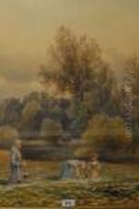 Sunday Afternoon By The River, Weston On Trent, Southderbyshire by Frank Gresley