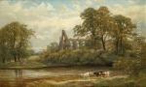 Riverlandscape With Cattle And Ruined Abbey