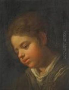 A Head Of A Boy Looking Down by Gabriel Gresly