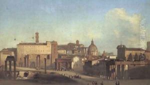 A View Of The Forum by Ippolito Caffi