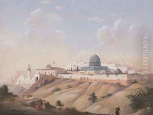 Veduta di Gerusalemme 2 by Ippolito Caffi