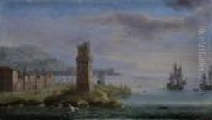 Groevenbrock Scena Di Porto by Orazio Grevenbroeck