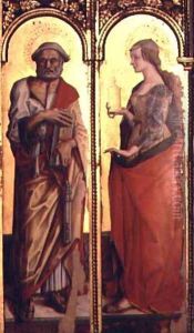 St. Peter and St. Mary Magdalene, detail from the Santa Lucia triptych