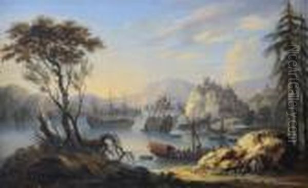 Navire Dans Une Baie Montagneuse - view 1