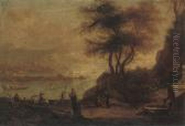 A Mediterranean Coastal Inlet With A Port Beyond - view 1