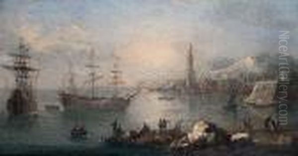 Busy Harbour Scene - view 1
