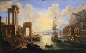 The Unloading Of A Ship In An Imaginary Port The Unloading Of A Ship In An Imaginary Port