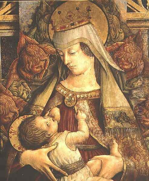 Madonna Suckling her Child (detail) - view 1